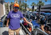  ?? WATCHARA PHOMICINDA — STAFF PHOTOGRAPH­ER ?? Comedian and actor Cheech Marin smiles on Saturday after arriving in a lowrider to the opening of his museum.