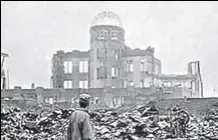  ?? AP FILE ?? A building in Hiroshima, Japan a month after the first atomic bomb ever used in warfare was dropped by the US in 1945.