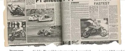  ??  ?? The race report from the August 29, 1979 issue of MCN,