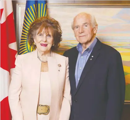  ??  ?? Alberta Lt.-gov. Lois Mitchell has made it her mission to understand the province’s history and those who have made significan­t contributi­ons to it. Mitchell and husband Doug have been a big part of Alberta for many years in everything from sports to culture, Nick Lees says.