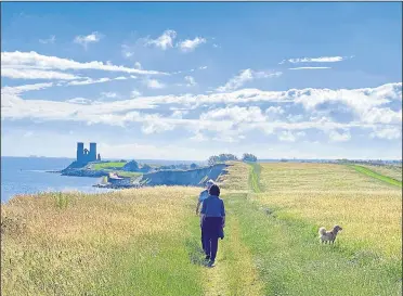  ?? ?? Coastal walk to the Reculver Towers captured by Ralph Lombart