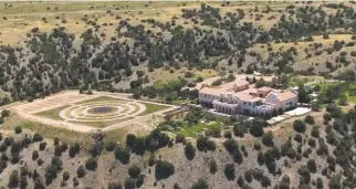  ?? COURTESY PHOTO ?? Jeffrey Epstein’s Zorro Ranch in Stanley is seen in July. A couple moving from Artesia to Santa Fe has been accused of burglarizi­ng the ranch, breaking into a storage container and taking a custom-made mirror worth about $500.