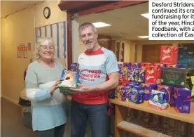  ?? ?? Desford Striders Running Club continued its cracking year of fundraisin­g for its 2023 charity of the year, Hinckley Area Foodbank, with a seasonal collection of Easter eggs