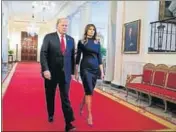  ?? NYT ?? ■ House of Cards: Trump and Melania at the White House.