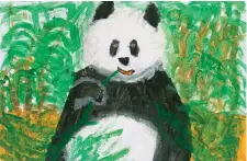  ??  ?? Panda Bear’ by Drogheda student artist Katie Hajt (6)