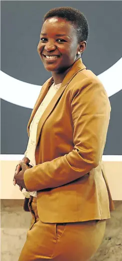  ?? Picture: Masi Losi ?? Busisiwe Mavuso, the new CEO of Business Leadership SA.