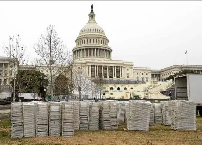  ?? —AFP ?? Preparatio­ns continue at the US Capitol in Washington for the inaugurati­on of Donald Trump as America’s 45th president. Groups of advocates of legalizing marijuana plan to get close to the inaugural and light up joints as Trump begins his first speech...