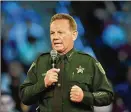  ?? SUN SENTINEL ?? Broward County Sheriff Scott Israel speaks at a town hall meeting on Wednesday. “I’ve given amazing leadership to this agency,” he said Sunday.