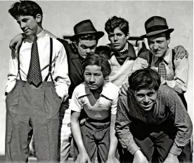  ??  ?? Movie tough guys: The Dead End Kids pictured in the 1930s