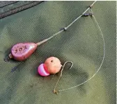  ??  ?? Snowman hookbaits on helicopter rigs achieved a good presentati­on over the silty bottom