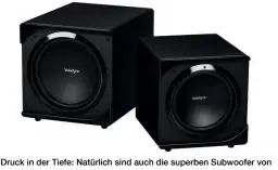  ??  ?? Druck in der Tiefe: Natürlich sind auch die superben Subwoofer von Velodyne mit am Start.