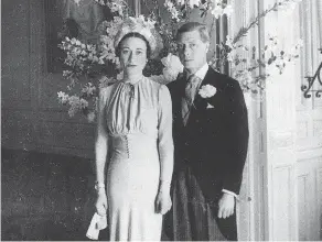  ?? THE ASSOCIATED PRESS FILES ?? The Duke and Duchess of Windsor in June 1937 after their wedding in France.