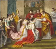  ??  ?? Above: Pius VII crowning a Chambertin-loving Napoleon and Josephine in 1804