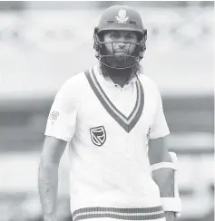  ??  ?? South Africa’s Hashim Amla walks back to the pavilion after losing his wicket for 87 during play on the third day of the second Test match between England and South Africa at Trent Bridge cricket ground in Nottingham, central England. - AFP photo