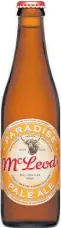  ??  ?? McLeod’s Brewery’s Paradise Pale Ale has been deemed New Zealand’s very best pale ale at the annual New World Beer & Cider Awards.