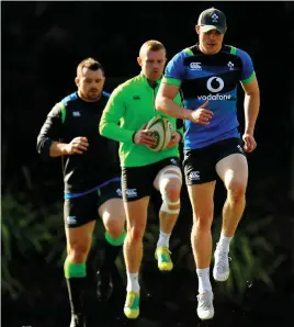  ?? BRENDAN MORAN/SPORTSFILE ?? Garry Ringrose, Keith Earls and Cian Healy will be hoping and fitness in the build-up to the next World Cup to keep their form