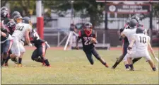  ?? RICH HUNDLEY III — FILE PHOTO — FOR THE TRENTONIAN ?? Trenton’s Jermaine Tillery (22) had a pair of touchdown runs against WW-P.