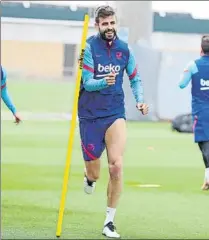  ?? FOTO: FCB ?? Gerard Piqué, listo para luchar con los suyos por LaLiga