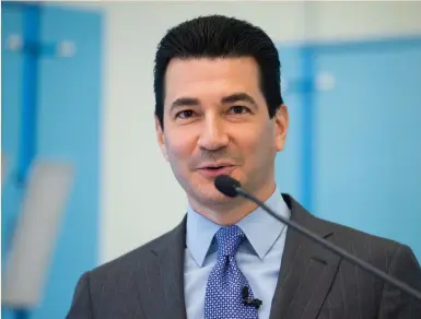  ?? (Reuters) ?? SCOTT GOTTLIEB is well known in Washington and is viewed favorably by drug companies and pharmaceut­ical investors. If confirmed, he is expected to cut down significan­tly on regulation­s governing food, drugs, cosmetics, dietary supplement­s and tobacco.