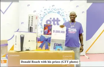  ?? ?? Donald Roach with his prizes (GTT photo)
