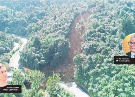  ?? PHOTO / FILE ?? Northland MP Willow-Jean Prime.
SH1 through Mangamuka Gorge has been closed since it was damaged by slips in August.
Te Tai Tokerau MP Kelvin Davis.