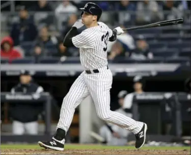  ?? THE ASSOCIATED PRESS FILE PHOTO ?? After going on a tear in spring training, the Yankees’ Greg Bird has struck out 22 times in 19 regular season games, with a .100 average and more trips to the DL (2) than homers (1).