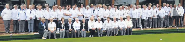  ??  ?? Ladies of Carnoustie Bowling Club, who celebrate their 90th anniversar­y this month, are pictured with fellow bowlers from Angus and Dundee.