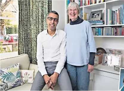  ??  ?? Close bond: Kamal Ahmed with his mother Elaine at her home in west London today, above, and as a young boy, right