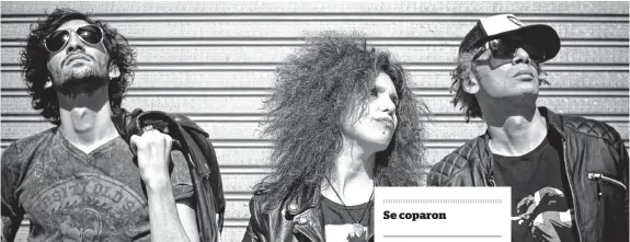  ?? ARCHIVO LA NUEVA. ?? La directora de la banda, con sus laderos del trío: bajista y guitarrist­a, como toda rockera.