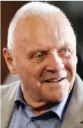  ??  ?? Busy: Anthony Hopkins