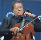  ?? GETTY IMAGES FOR CONCORDIA SUMMIT ?? Yo-Yo Ma and Kathryn Stott come to Phoenix Nov. 10.