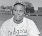  ?? ASSOCIATED PRESS ?? Jackie Robinson became the first AfricanAme­rican player in the major leagues on April 15, 1947. It took 57 years for MLB to establish April 15 as Jackie Robinson Day.