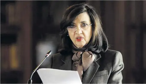  ?? Archivo ?? La canciller Claudia Blum, quien asumió hace año y medio, presentó su renuncia irrevocabl­e el lunes.