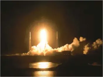  ?? FILE ?? A SpaceX Falcon 9 launches on the Inmarsat’s I-6 F2 mission from Cape Canaveral Space Force Station’s Space Launch Complex 40 on Friday.