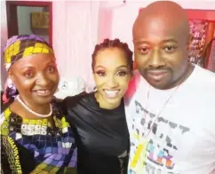  ??  ?? Di’Ja, flanked by her mum and husband, during one of the interludes