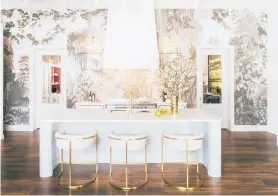  ?? NICHOLAS MELE/JIM DOVE SHOWROOM ?? Designer Jim Dove’s West Palm Beach showroom. De Gournay’s L’Eden wallpaper is placed with an enchanting forest scene.