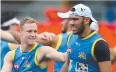  ??  ?? Brandon Matera (left) and Harley Bennell at the Suns.