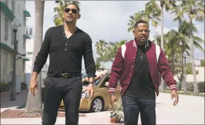  ?? Ben Rothstein / Associated Press ?? This image released by Sony Pictures shows Martin Lawrence, right, and Will Smith in a scene from “Bad Boys for Life.”