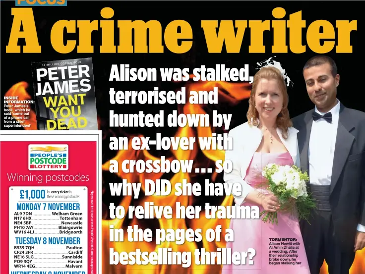  ??  ?? TORMENTOR: Alison Hewitt with Al Amin Dhalla at a wedding. After their relationsh­ip broke down, he began stalking her