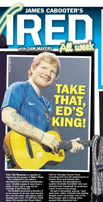  ??  ?? says the cast of Strictly Come Dancing are hard-core ravers.Speaking on GLAMOUR Presents: Hey It’s OK’s podcast, she spilled: “Dancers are wild! My blood type now is only just coming back from Tequila positive.” TAKE THAT, ED’S KING!