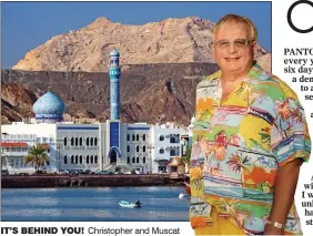  ??  ?? IT’S BEHIND YOU!: Christophe­r and Muscat