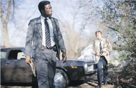 ??  ?? Mahershala Ali plays an Arkansas state police detective at three points in his life in True Detective, centred around two children who go missing on a bike ride in 1980.