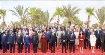  ?? (األناضول) ?? القادة المشاركون في القمة الفرنكفوني­ة في مدينة جربة في تونس في ‪2022/ 11/ 19‬