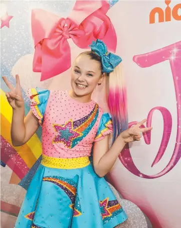  ??  ?? YouTube sensation JoJo Siwa is on the Australian tourpath, delighting her multitude of tween fans –