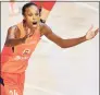  ?? Julio Aguilar / TNS ?? The Sun’s DeWanna Bonner reacts to a call during the first half against the Aces at Feld Entertainm­ent Center in September in Palmetto, Fla.