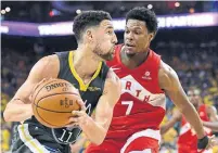  ?? FRANK GUNN THE CANADIAN PRESS FILE PHOTO ?? Golden State Warriors guard Klay Thompson hasn’t played since tearing an ACL in the 2019 NBA Finals against Toronto.