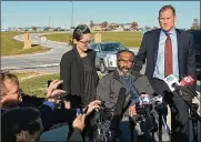  ?? KANSAS CITY STAR/TNS ?? “They knew from day one that I didn’t commit this crime,” Kevin Strickland said of police and prosecutor­s as his lawyers transporte­d Strickland to meet the media after he was freed from prison Tuesday.