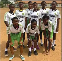  ?? Photo submitted ?? Students from the Prisons Training School in Ghana proudly wear the Lethbridge College Kodiaks soccer jerseys.