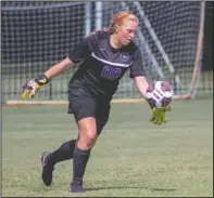  ?? Submitted photo ?? GOALKEEPER OF THE WEEK: Ouachita Baptist junior Erin Webster received the first Goalkeeper of the Week award of the season presented by the GAC.