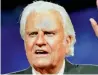  ?? AFP file ?? Billy Graham delivers his message in New York in 2005. —